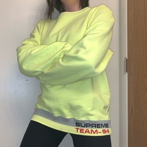 supreme rib stripe crewneck